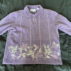 Purple soft knit sweater
